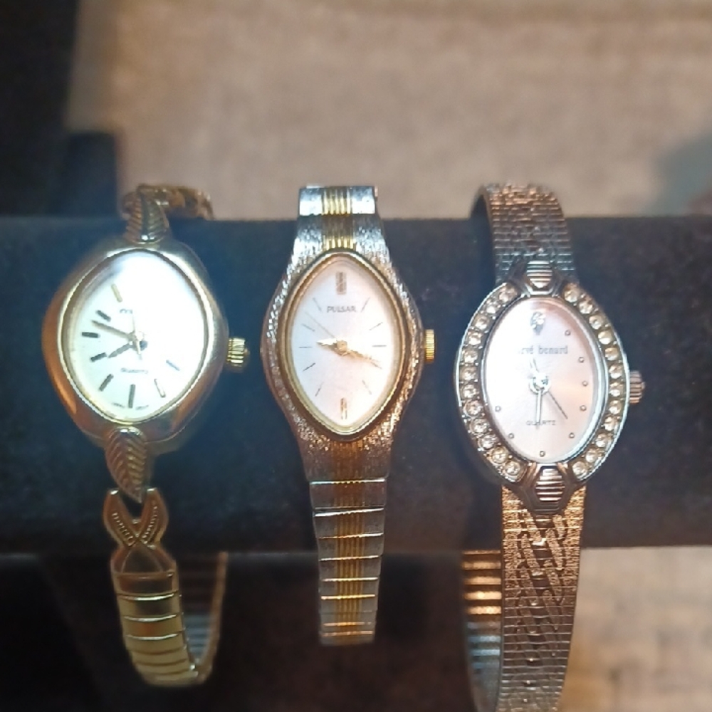 Gold and Silver Women's Watch Set Bundle